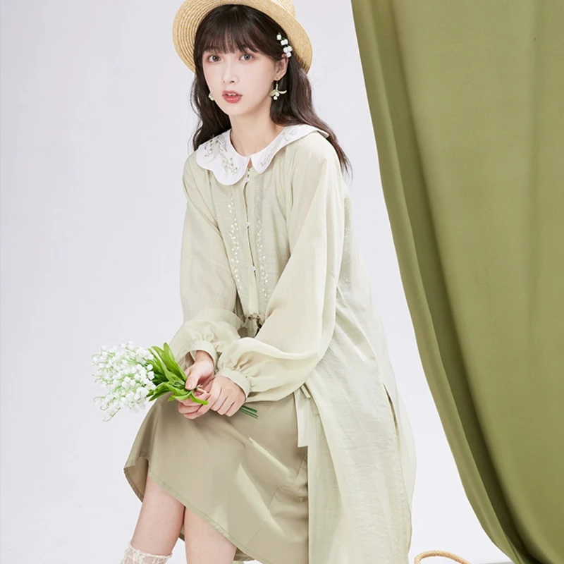 Ming-Style-Improved-Round-Neck-Long-Shirt-Women-Autumn-Hanfu-2 Ming Style Improved Round Neck Long Shirt Women's Autumn Hanfu