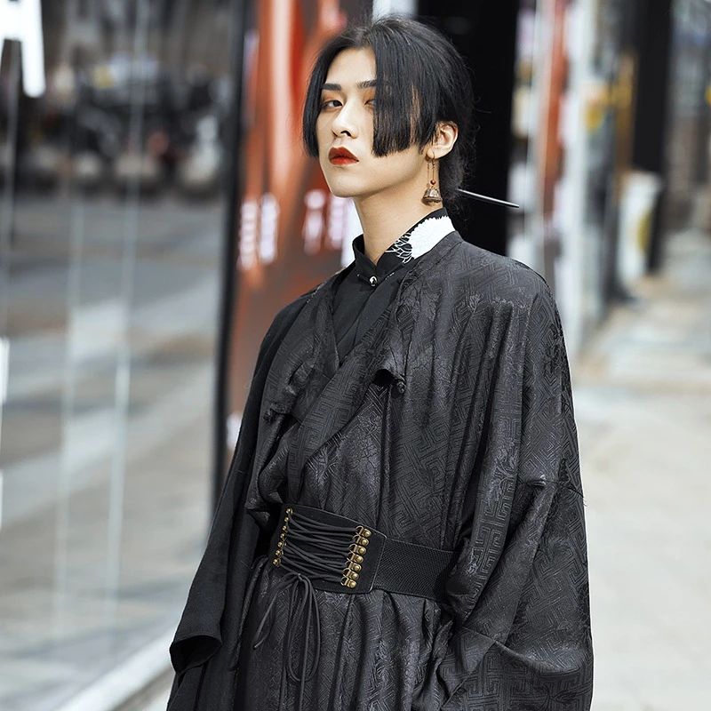 Tang-Dynasty-Round-Collar-Robe-Hanfu-Men's-Fashion-Gowns-4 Tang Dynasty Round Collar Robe Hanfu Men's Fashion Gowns