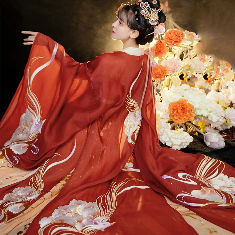 Women-Hezi-Qun-Luxury-Tang-Dynasty-Qixiong-Ruqun-Hanfu-1 Phoenix Ruqun Dress
