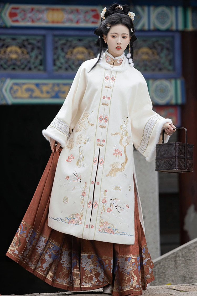 Women Winter Aoqun Ming Dynasty Thick Hanfu Coat