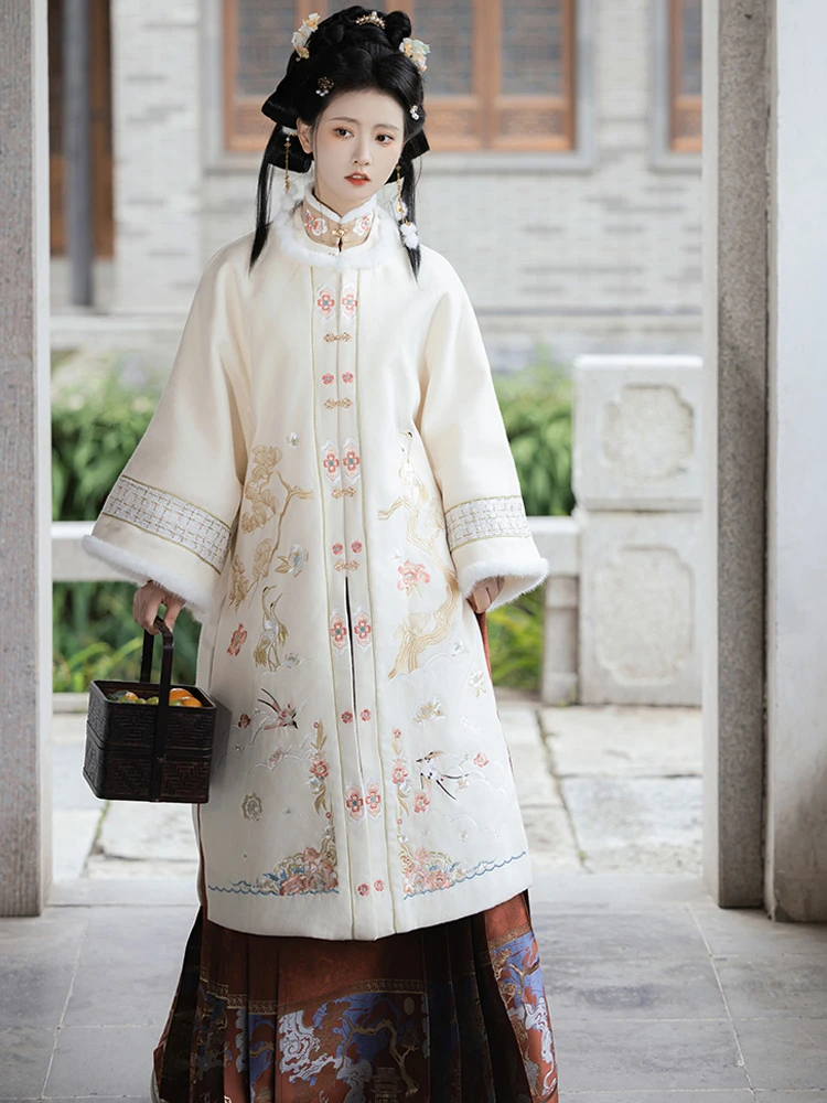 Women Winter Aoqun Ming Dynasty Thick Hanfu Coat