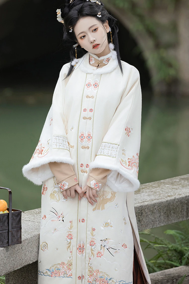 Women Winter Aoqun Ming Dynasty Thick Hanfu Coat