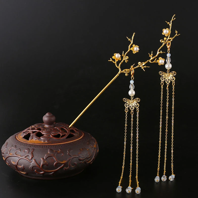 hanfu hairpin wintersweet accessories newhanfu