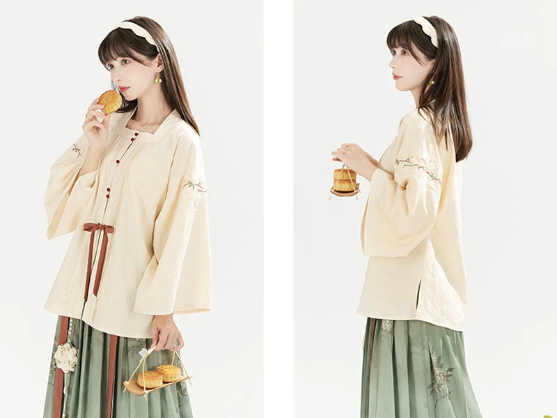 moon rabbit yellow hanfu dress