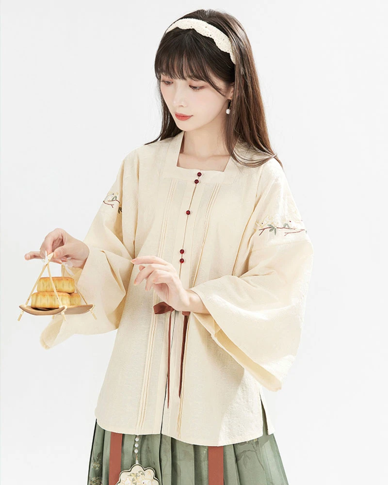 moon rabbit yellow hanfu dress