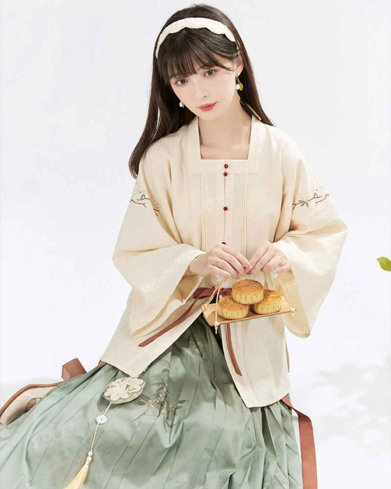 moon rabbit yellow hanfu dress