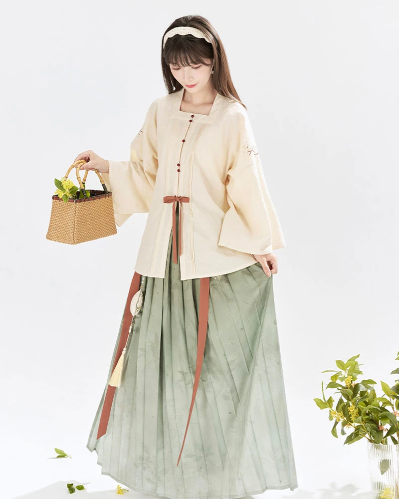 moon rabbit yellow hanfu dress