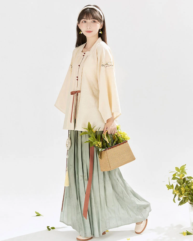 moon rabbit yellow hanfu dress