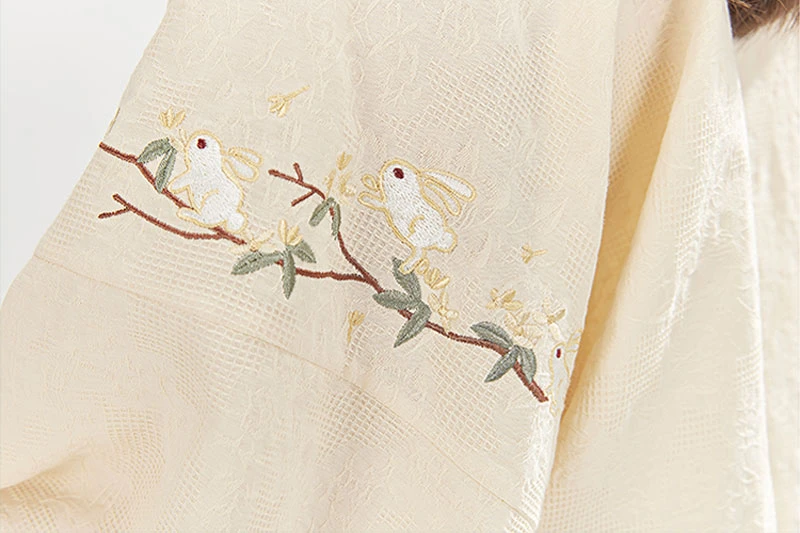 moon rabbit yellow hanfu dress