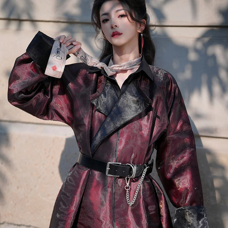 Ladies-Round-Collar-Robe-Dashing-Martial-Arts-Style-Hanfu-1 Ladies Round Collar Robe Dashing Martial Arts Style Hanfu