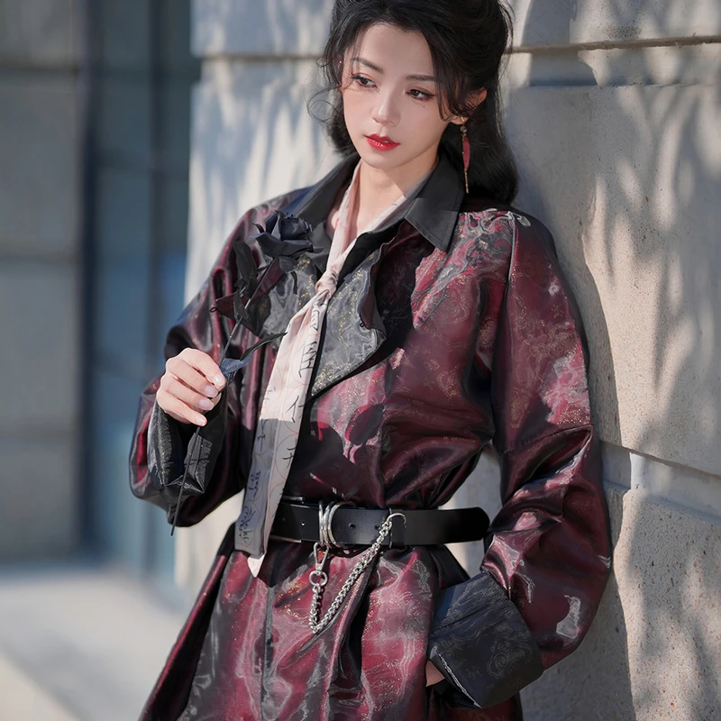Ladies-Round-Collar-Robe-Dashing-Martial-Arts-Style-Hanfu-3 Ladies Round Collar Robe Dashing Martial Arts Style Hanfu