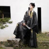 Man's-Daopao-Hanfu-Ming-Style-Dashing-Spring-Taoist-Robe-2 Men's Jin Dynasty Ruqun Hanfu Spring Fashion Casual Clothing