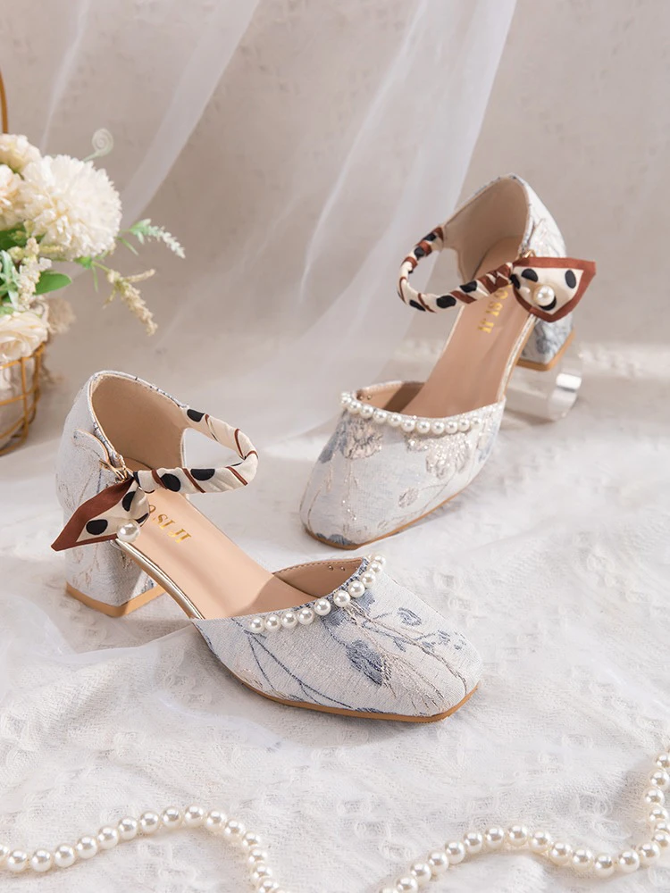 Women's Retro High Heels For Hanfu Fashion Cheongsam Shoes