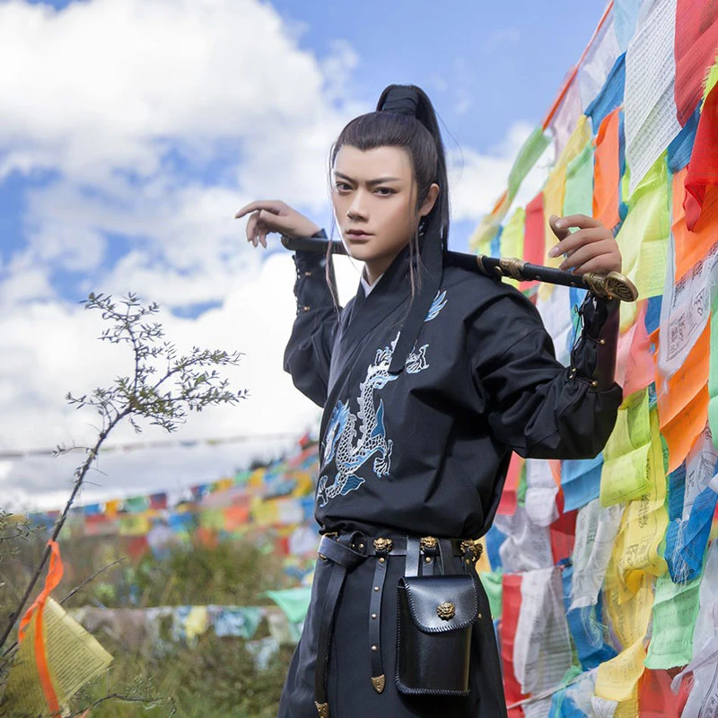 dragon male hanfu robe