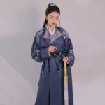 navy dragon kungfu hanfu
