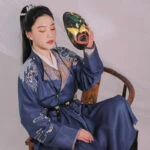 navy dragon kungfu hanfu