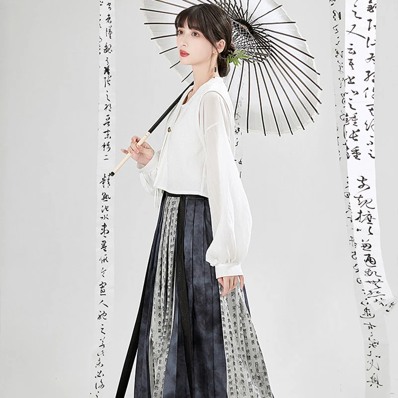 preppy-girl-modern-hanfu-02 preppy girl white black modern hanfu