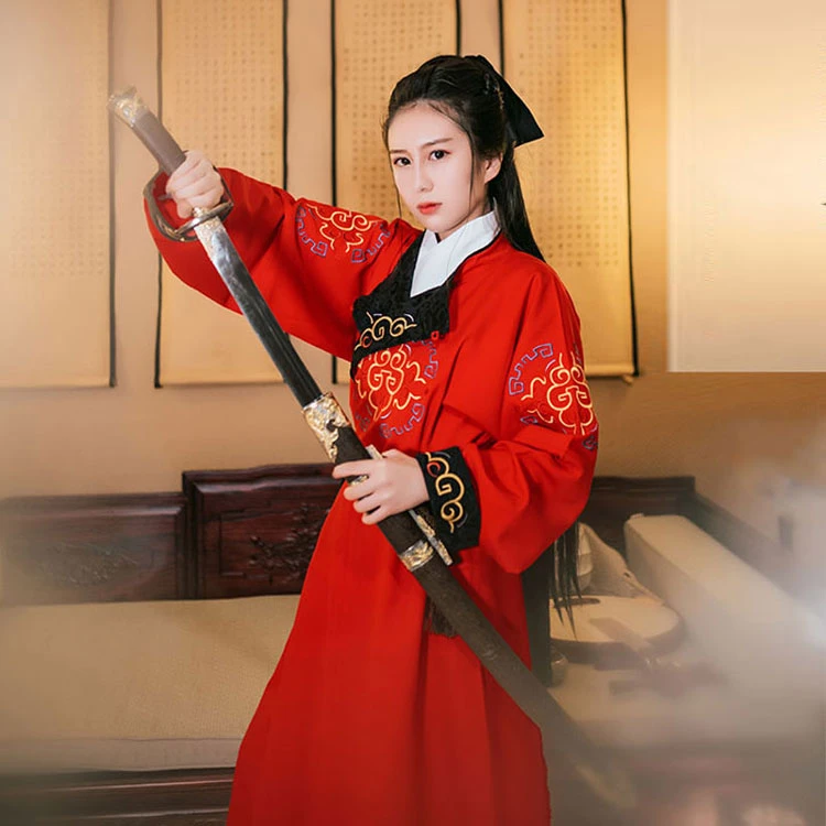 royal red hanfu robe