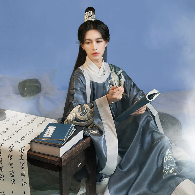 young-bookman-male-navy-hanfu-01 young bookman male navy hanfu robe