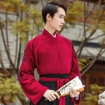Hanfu-Men-Chinese-Clothing-Red-L-Newhanfu red color male hanfu