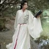 Male-Song-Round-Collar-Robe-Spring-Cross-collar-Long-Shirt-1 Male Song Round Collar Robe Spring Cross-collar Long Shirt