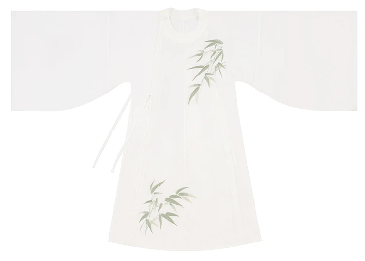 Male Song Round Collar Robe Spring Cross-collar Long Shirt