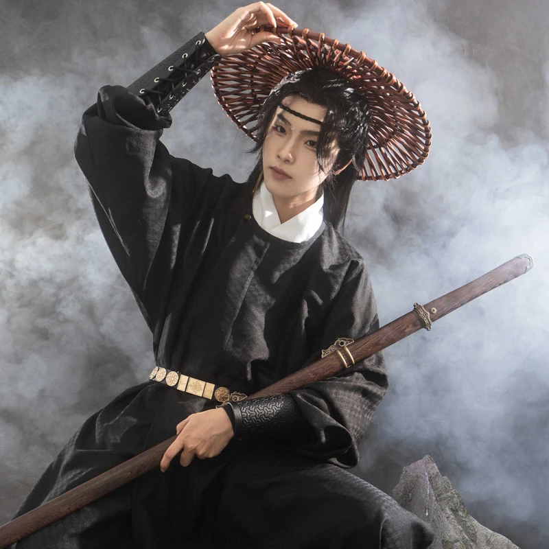 Men-Tang-Dynasty-Round-Collar-Robe-Autumn-Martial-Arts-Style-Hanfu-1 Men Tang Dynasty Round Collar Robe Autumn Martial Arts Style Hanfu