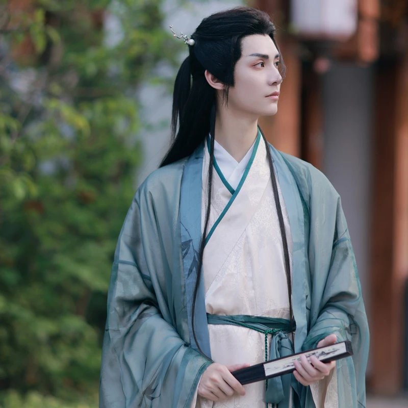 Mens-Zhiju-Hanfu-Fairy-Drama-Styling-Inspiration-3 Mens Zhiju Hanfu Fairy Drama Styling Inspiration