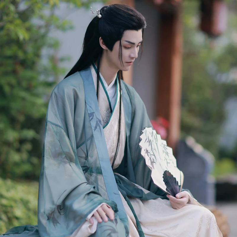 Mens-Zhiju-Hanfu-Fairy-Drama-Styling-Inspiration-4 Mens Zhiju Hanfu Fairy Drama Styling Inspiration