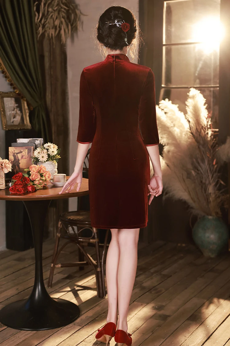 Modern Wedding Cheongsam New Autumn Sexy Short Dresses
