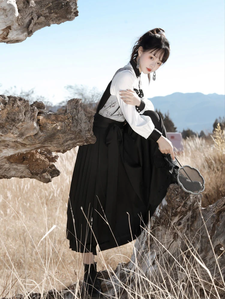 New Modern Women Hanfu Costume for Daily Mamian Qun