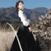 New-Modern-Women-Hanfu-Costume-for-Daily-Mamian-Qun-3 New Modern Women Hanfu Costume for Daily Mamian Qun