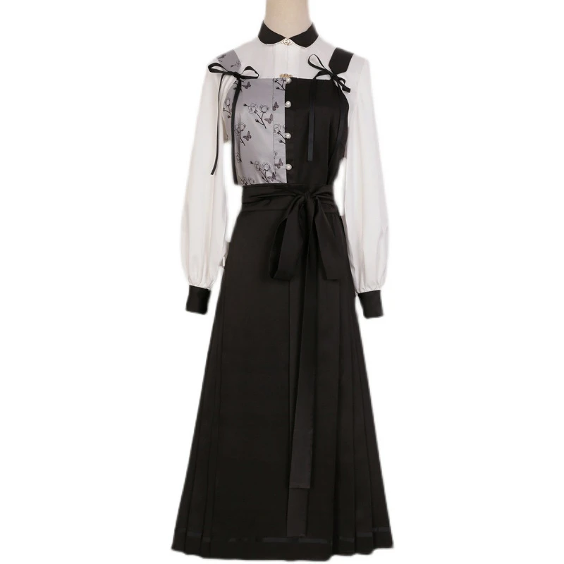 New-Modern-Women-Hanfu-Costume-for-Daily-Mamian-Qun-4 New Modern Women Hanfu Costume for Daily Mamian Qun