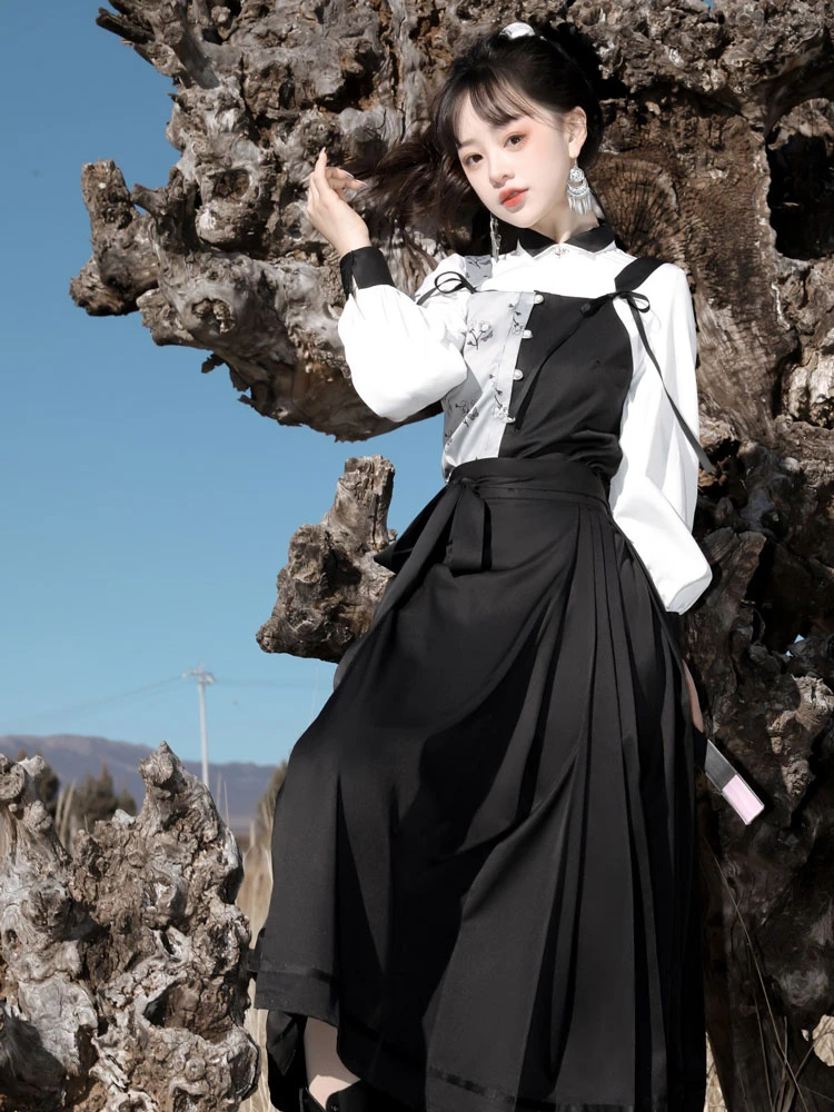 New Modern Women Hanfu Costume for Daily Mamian Qun