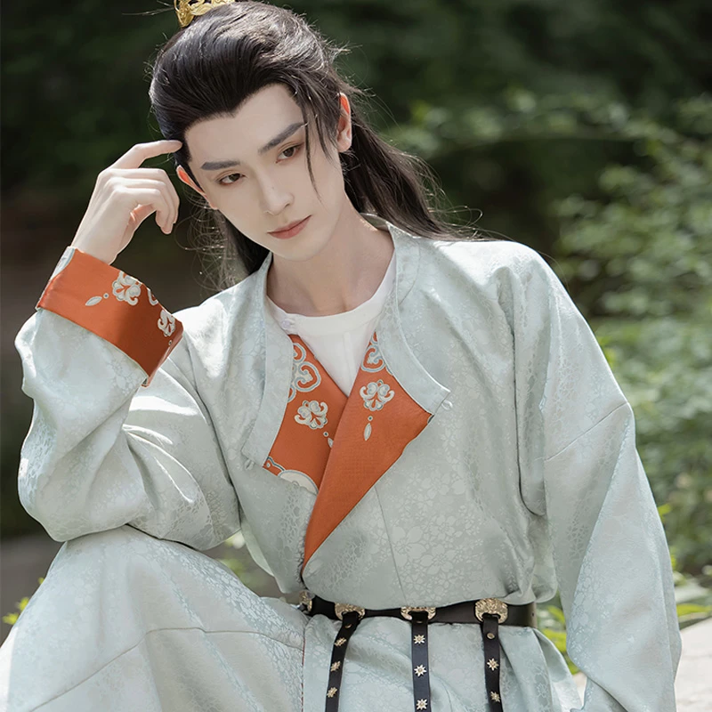 Tang-Dynasty-Round-Collar-Robe-Chivalrous-Hanfu-for-both-Men-and-Women-2 Tang Dynasty Round Collar Robe Chivalrous Hanfu for both Men and Women