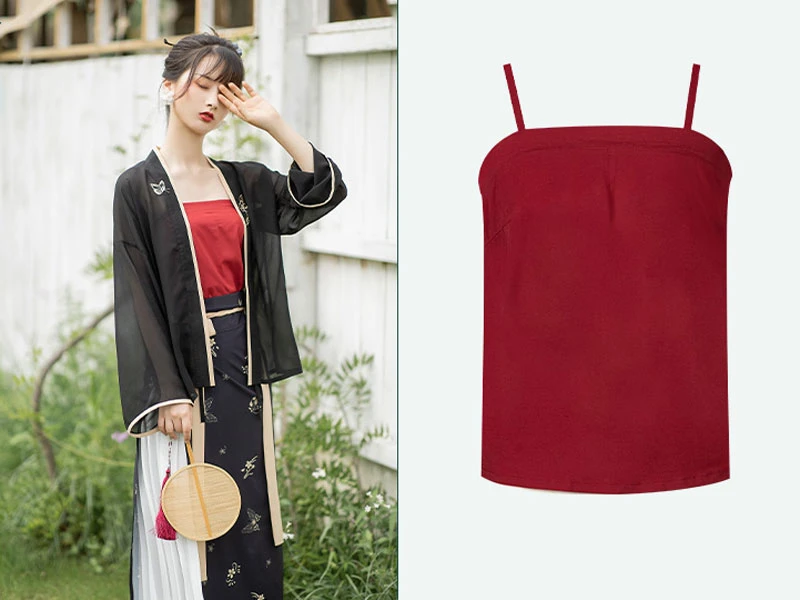 solid camisole hanfu tank top