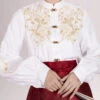 Ming-Dynasty-Hanfu-Wedding-Dress-Gorgeous-Red-Mamian-Dress-Set-3 Ming Dynasty Hanfu Wedding Dress Gorgeous Red Mamian Dress Set