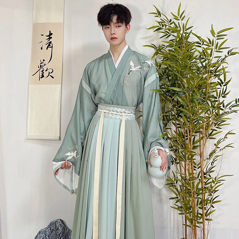 pine-crane-green-men-hanfu-02 pine crane green men hanfu