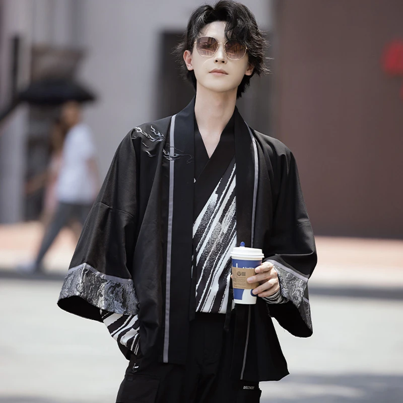 Men-Casual-Hanfu-Autumn-Song-Style-Fashion-Suit-2 Men Casual Hanfu Autumn Song Style Fashion Suit