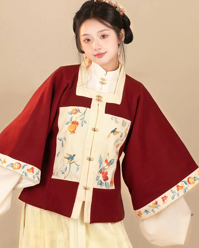 sweet sister orange red hanfu dress
