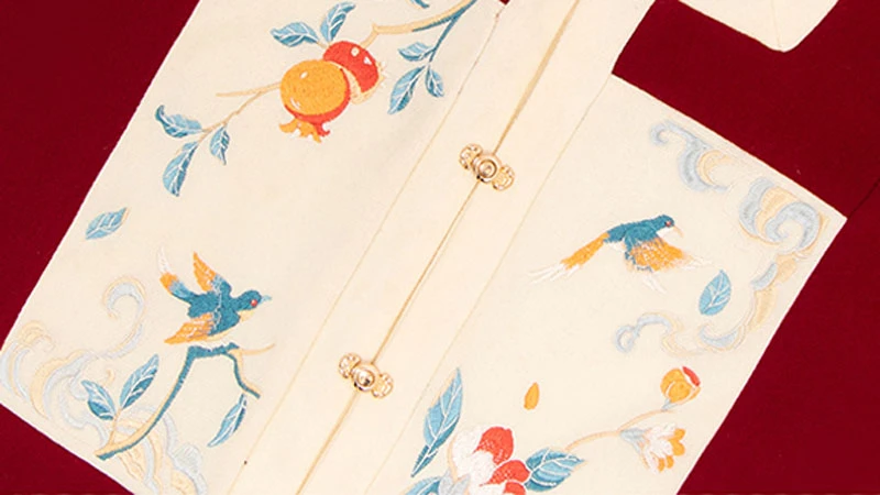 sweet sister orange red hanfu dress