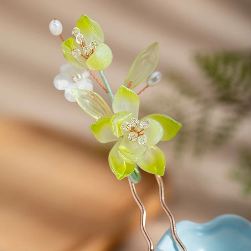 Green-Hairpin-Vintage-Style-Ladies-Hanfu-Hair-Accessories-Small-U-shaped-Headpin-1 Green Hairpin Vintage Style Ladies Hanfu Hair Accessories Small U-shaped Headpin
