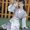 Summer-Fashion-Tang-Dynasty-Hanfu-Women-Daily-Short-Skirt-3 Summer Fashion Tang Dynasty Hanfu Women Daily Short Skirt