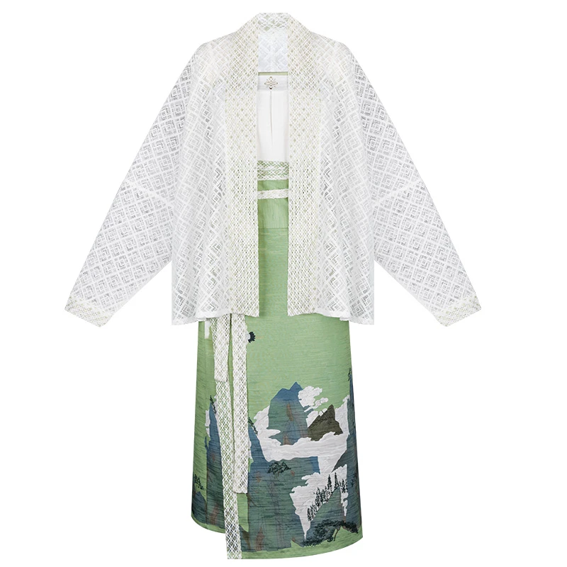 Fairy Mountain White Lace Hanfu