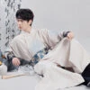 Men-Martial-Arts-Round-Neck-Robe-Solid-Color-Simple-Hanfu-1 Men Martial Arts Round Neck Robe Solid Color Simple Hanfu