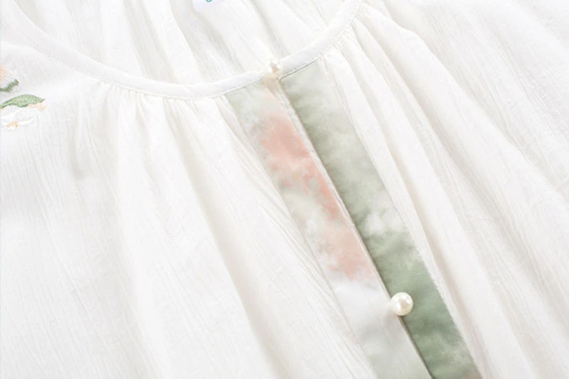 green butterfly casual hanfu dress
