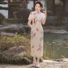 Summer-Qipao-Koi-Lady-Slim-Long-Cheongsam-Daily-Dress-1 Summer Qipao Koi Lady Slim Long Cheongsam Daily Dress