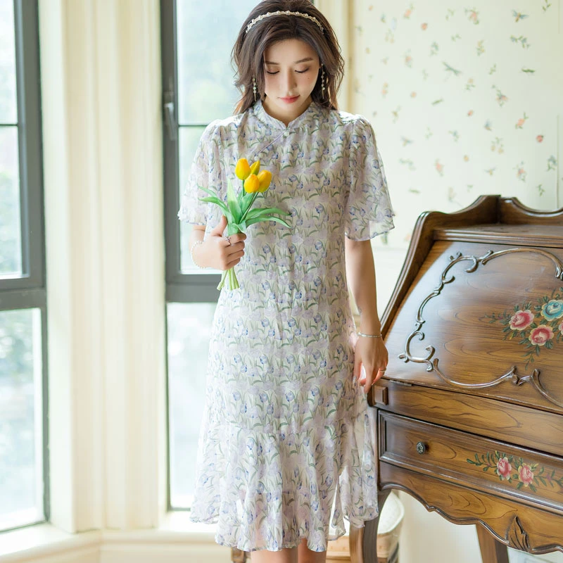 preppy-blue-modern-qipao-02 preppy blue modern qipao summer