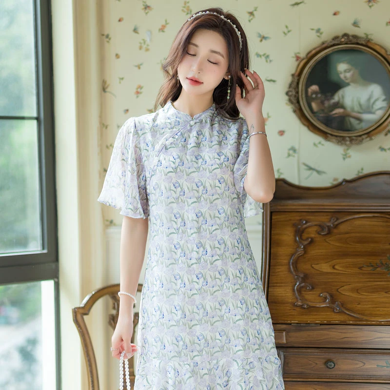 preppy-blue-modern-qipao-03 preppy blue modern qipao summer