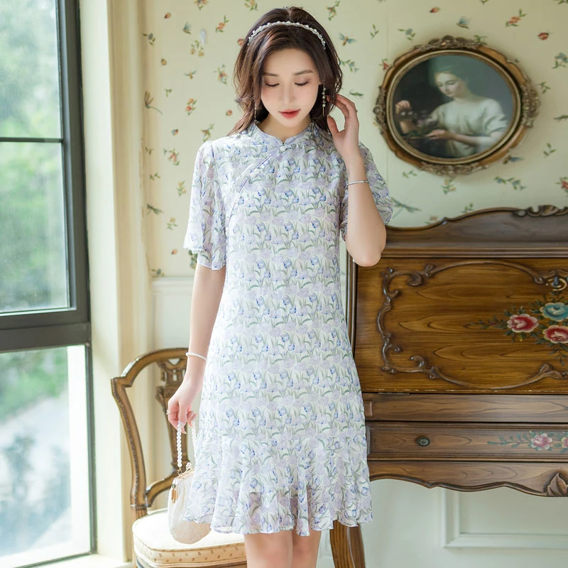 preppy-blue-modern-qipao-04 preppy blue modern qipao summer